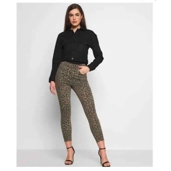 Good American good waist crop animal print 2/26 - Picture 1 of 10